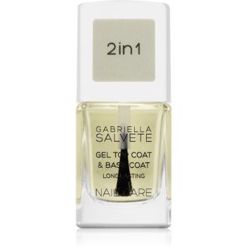 Gabriella Salvete Nail Care Top & Base Coat lac de unghii de baza si superioara cu textura de gel