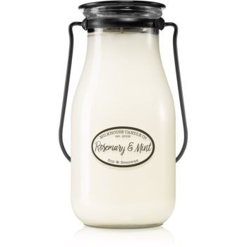 Milkhouse Candle Co. Creamery Rosemary & Mint lumânare parfumată Milkbottle