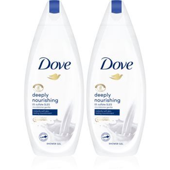 Dove Deeply Nourishing gel de dus hranitor 2 x 250 ml (ambalaj economic)