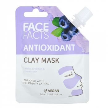 Masca Faciala Antioxidanta cu Afine FACE FACTS Clay Mask, imbogatita cu Vitamina C, 60 ml