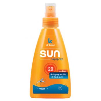 Spray Bronzant Impotriva Tantarilor si Capuselor cu Protectie Solara SPF20  - Dr. Kelen Sun, 150 ml