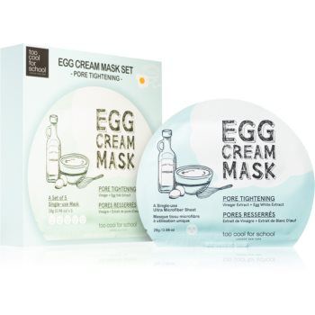 Too Cool For School Egg Cream Mask masca pentru celule pentru piele lucioasa cu pori dilatati