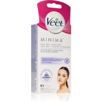 Veet Minima Hypoallergenic benzi depilatoare cu ceara rece faciale