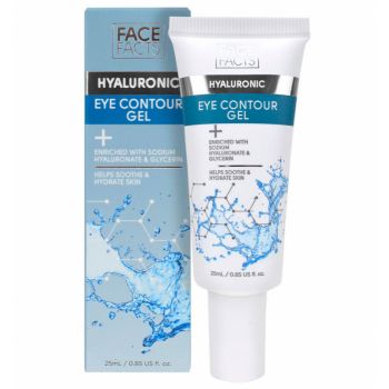 Crema contur pentru ochi cu Acid Hialuronic, Face Facts, 25 ml