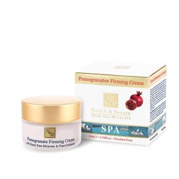 Crema de fata de zi, pentru fermitate cu extract de Rodie, Health and Beauty Dead Sea, fara parabeni, 50 ml