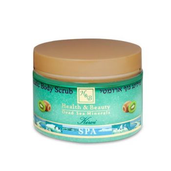 Exfoliant aromatic pentru Corp, Health and Beauty Dead Sea, fara parabeni, Kiwi, 450 gr