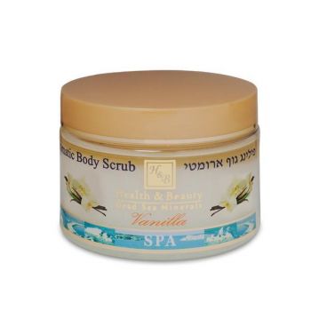 Exfoliant aromatic pentru Corp, Health and Beauty Dead Sea, fara parabeni, Vanilla, 450 gr