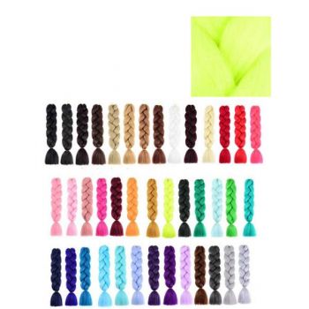 Extensii Colorate pentru Impletituri Galben Neon Lucy Style 2000, 1 buc
