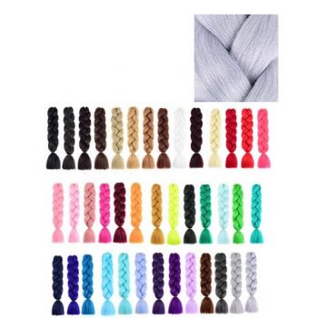 Extensii Colorate pentru Impletituri Gri Lucy Style 2000, 1 buc ieftina