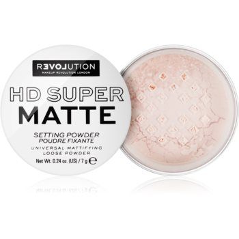 Revolution Relove HD Super Matte Pudră transparentă de fixare cu efect matifiant