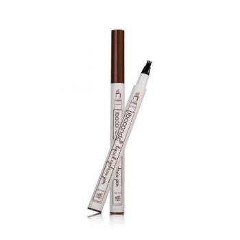Stilou Microblading Contur Sprancene cu Efect de Fire, Marker Make-up Microblading Pen Semipermanent IBCC, Brown