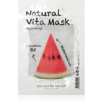 Too Cool For School Natural Vita Mask Hydrating Watermelon mască textilă hidratantă