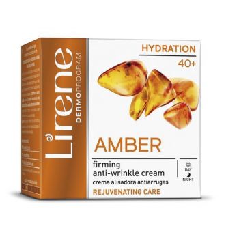 Crema de fata antirid LIRENE, pentru fermitate cu extract de chihlimbar pentu zi si noapte, 50ml Crema de fata antirid LIRENE, pentru fermitate cu extract de chihlimbar pentu zi si noapte, 50ml