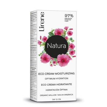 Crema de zi ECO, cu efect de hidratare, Lirene Natura, cu extract organic de nalba, 97% ingrediente de origine naturala, 50ml Crema de zi ECO, cu efect de hidratare, Lirene Natura, cu extract organic de nalba, 97% ingrediente de origine naturala, 50ml