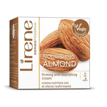 Crema nutritiva pentru fermitate LIRENE cu ulei de migdale pentru zi si noapte, 50ml Crema nutritiva pentru fermitate LIRENE cu ulei de migdale pentru zi si noapte, 50ml