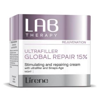 Crema reparatoare si regeneratoare de noapte Lirene Lab Therapy Ultrafiller Global Repair, 50ml