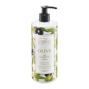Gel de dus Vellie Olive cu ulei de masline si complex Vitaoils Plus, 400ml