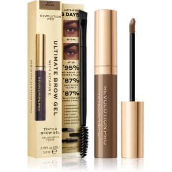 Revolution PRO Ultimate Brow Gel gel fixare pentru sprâncene