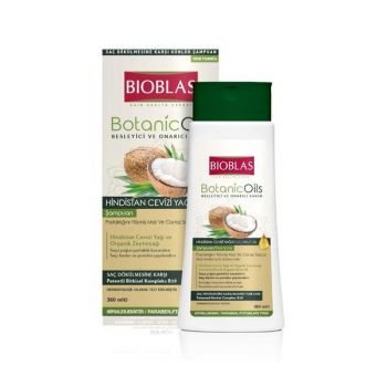 Sampon Bioblas Botanic Oils cu ulei de cocos pentru par tern si lipsit de vitalitate, 360 ml