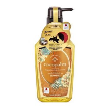 Sampon Cocopalm hidratant pentru par - cu ulei organic din nuca de cocos si hibiscus, 600ml