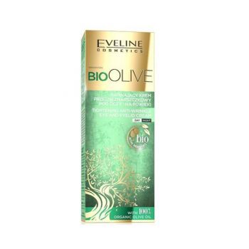 Crema antirid pentru ochi, Eveline Cosmetics, Bio Olive, Tightening Anti-Wrinkle, 20 ml