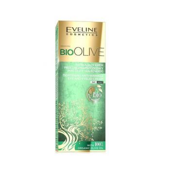 Crema antirid pentru ochi, Eveline Cosmetics, Bio Olive, Tightening Anti-Wrinkle, 20 ml