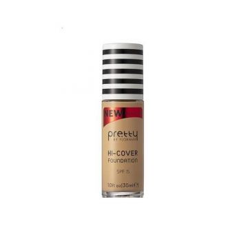 Fond de ten Pretty by Flormar Hi-Cover 05 Soft Beige, 30 ml