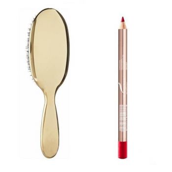 Set Perie Ovala Profesionala Coafor Par Mistret A2 Gold, Perie Extensii par, Descalcire, Coafare, Contur Buze Set Perie Ovala Profesionala Coafor Par Mistret A2 Gold, Perie Extensii par, Descalcire, Coafare, Contur Buze