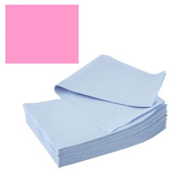 Bavete-Campuri Cosmetice Roz - Prima PE and Paper Medical Towel Tissue 33 x 45 cm