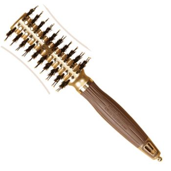 Perie Curbata Termica Mica - Olivia Garden NanoThermic Contour Vent Hairbrush Small NT - CVS ieftin