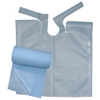 Rola Bavete Cosmetice Albastre - Prima Nursing Bib with Ties Roll 61 x 53 cm ieftin