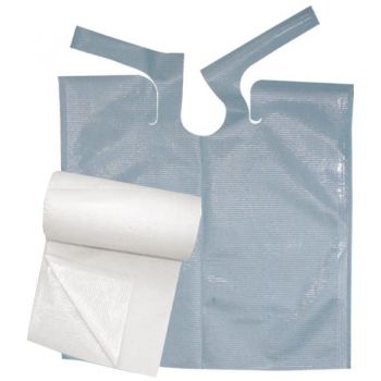 Rola Bavete Cosmetice Albe - Prima Nursing Bib with Ties Roll 61 x 53 cm de firma original