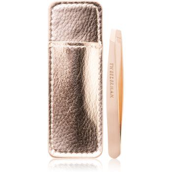 Tweezerman Mini Slant Rose Gold pensete cu varfurile tesite mini