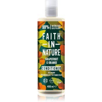 Faith In Nature Grapefruit & Orange balsam natural pentru par normal spre uscat