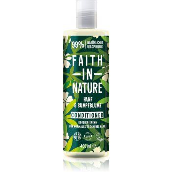 Faith In Nature Hemp & Meadowfoam balsam pentru regenerare pentru par normal spre uscat