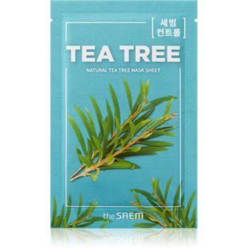 The Saem Natural Mask Sheet Tea Tree masca de celule cu efect de curatare si reimprospatare ieftina