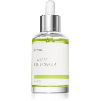 iUnik Tea Tree ser facial calmant pentru piele sensibila predispusa la acnee