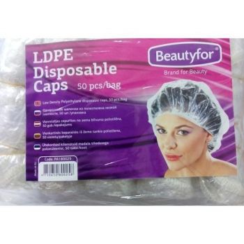 Casti Dus de Unica Folosinta - Beautyfor Disposable Shower Caps, 50 buc la reducere