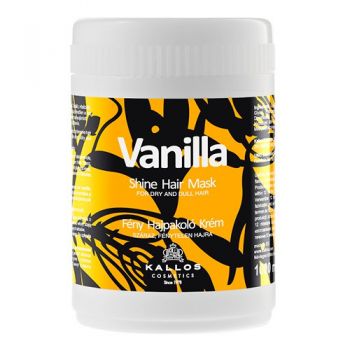 Masca cu Aroma de Vanilie pentru Stralucire - Kallos Vanilla Shine Hair Mask 1000ml ieftina