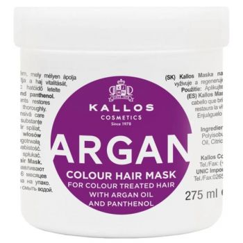 Masca cu Ulei de Argan pentru Par Vopsit - Kallos Argan Colour Hair Mask 275ml