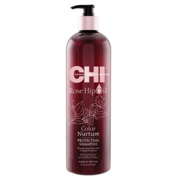 Sampon Protector Par Vopsit - CHI Farouk Rose Hip Oil Color Nurture Protecting Shampoo 739ml la reducere