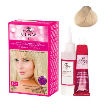 Vopsea Permanenta - Kallos Glow Long Lasting Cream Hair Colour Nuanta 902 Bej Blond de firma originala