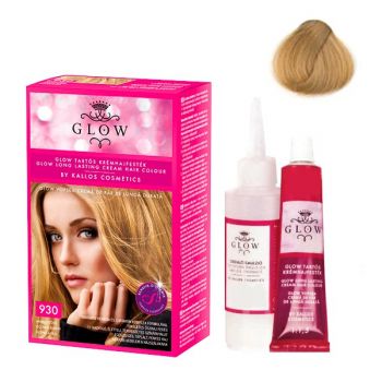 Vopsea Permanenta - Kallos Glow Long Lasting Cream Hair Colour Nuanta 930 Blond Auriu de firma originala