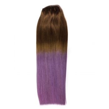 Extensii Clip-On DELUXE Ombre Saten Natural/Mov de firma originala