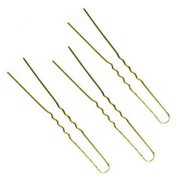 Ace Par Ondulate Aurii cca. 180 g/ aprox. 215 buc. - Prima Ball Pointed Hair Pins Waved 55 mm ieftin