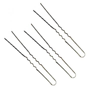 Ace Par Ondulate Negre cca. 180g/ aprox. 215 buc. - Prima Ball Pointed Hair Pins Waved 55 mm