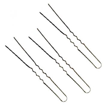 Ace Par Ondulate Negre cca. 180g/ aprox. 215 buc. - Prima Ball Pointed Hair Pins Waved 55 mm ieftin