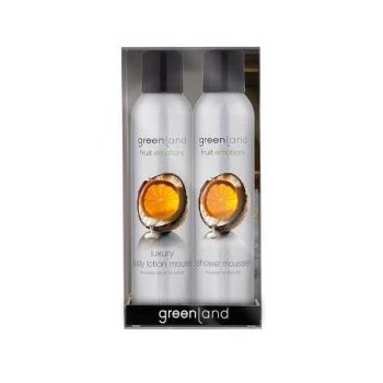 Set cadou  Fruit Emotions Cocos - Mandarine, gel de dus 200ml + spray corp 200ml, Greenland