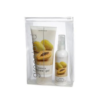 Set cadou Gentuta cosmetica, papaya, gel de dus 200ml + ulei de corp 100ml, Greenland ieftin