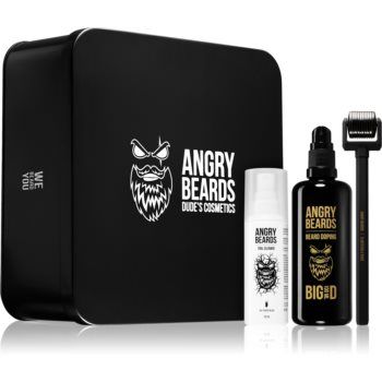 Angry Beards Dude's Cosmetics set cadou pentru barbă ieftin
